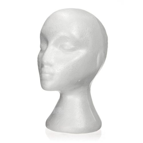 Support De Perruque Factice 5 Pièces, Tête De Mannequin Femme En Mousse De Polystyrène Pour Casquette Écouteurs Accessoires De Cheveux 