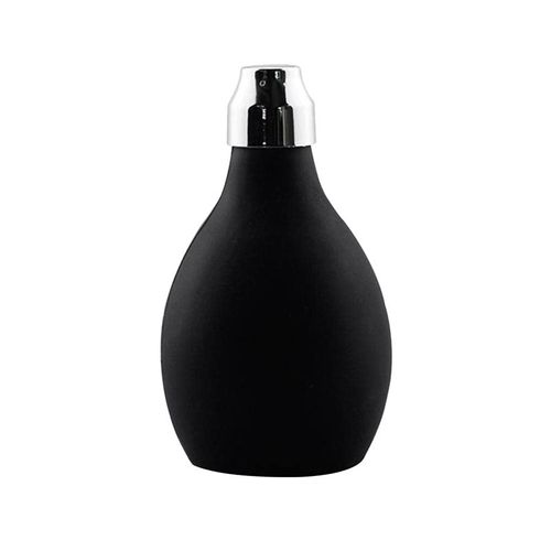 Bouteille De Jet De Poudre, Récipient Vide Rechargeable De Poudre De Distributeur De Poudre De Silicone Pour Le Barbier, Pulvérisateur Noir Durable De Poudre Pour Lo 