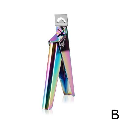 Faux-Ongles En Forme De U, 3 Couleurs, Coupe-Ongles, Pince, Outils Dissolvant En Acier, Faux Bord D'art Arc-En-Ciel Nai H8u5 