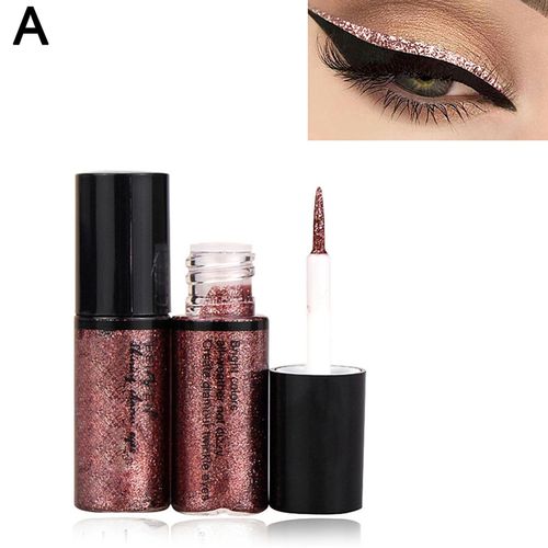 Ombre À Paupières Diamant Nacré Brillant, 1 Pièce, Liquide, Paillettes, Maquillage Lisse, Mini Brosse Fine, Eyeliner Brillant 