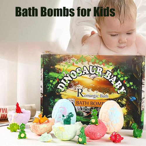 Boule De Bain D'huile Essentielle Pour Enfants, ¿Uf De Dinosaure, Cadeau De Bain, Peau De Mer, Bombe De Bain, Sel Hydratant Lisse F4y9 