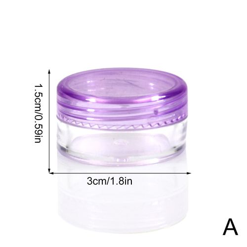 Pots De Maquillage En Plastique 3g, Bouteilles D'échantillon Transparentes, Ombre À Paupières, Crème, Baume À Lèvres, Récipient Z9q2 
