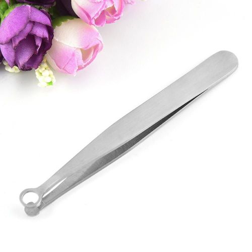 Pince À Épiler Universelle, 1 Pièce, Pour Couper Les Poils Du Nez, À Tête Ronde, Pour Les Sourcils, En Acier 