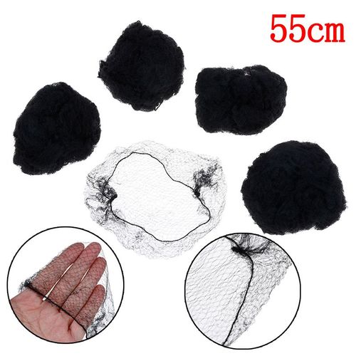 Filet À Cheveux En Nylon Pour Femmes, 50 Pièces, Couleur Noire, Invisible, Lignes Élastiques Douces, Pour La Danse, Sport, Perruques, Tissage-Noir 