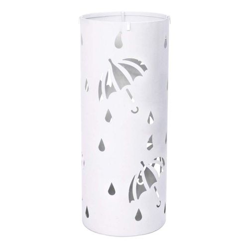 Porte-parapluie en fer de haute qualité rond blanc Helloshop26 19_0000428