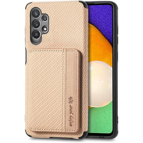 Coque Pour Samsung Galaxy A32 5g, Étui Ultra Mince Tendre Tpu, Housse De Téléphone Antichoc Anti-Dérapant Avec Blocage Rfid Sac De Carte. Jaune