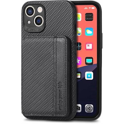 Coque Pour Oppo Find X5 Pro, Étui Ultra Mince Tendre Tpu, Housse De Téléphone Antichoc Anti-Dérapant Avec Blocage Rfid Sac De Carte. Le Noir