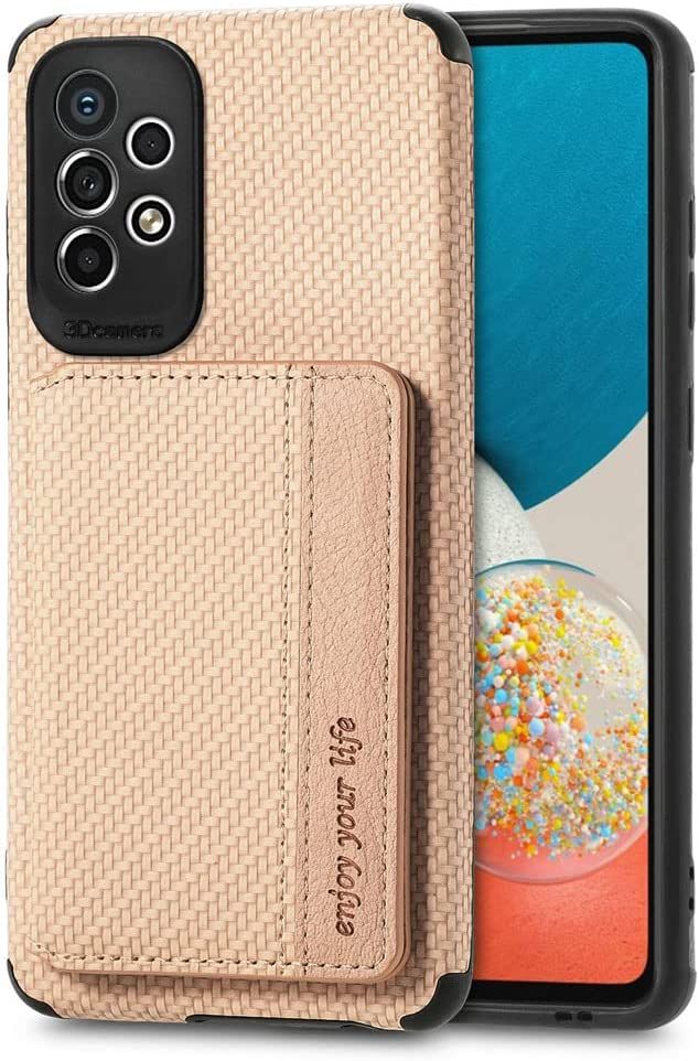 Coque Pour Samsung Galaxy A53 5g, Étui Ultra Mince Tendre Tpu, Housse De Téléphone Antichoc Anti-Dérapant Avec Blocage Rfid Sac De Carte. Jaune