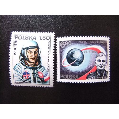 Pologne Polska 1987 Astronautes Espace Yvert 2390 / 2391** Mnh