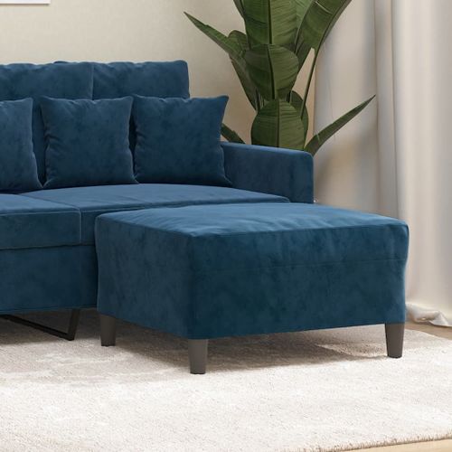Vidaxl Repose-Pied Bleu 70x55x41 Cm Velours