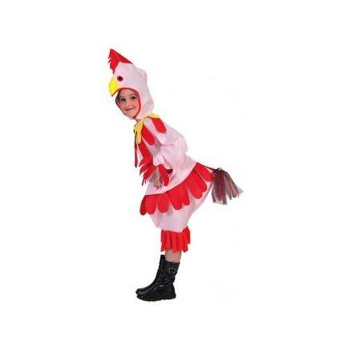 Deguisement Enfant : Poule 7-9 Ans - Costume Carnaval - Animaux