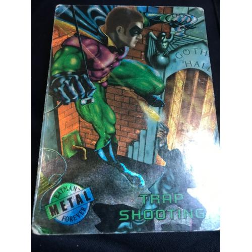 Carte Metal Batman Forever N. 72 - Robin - Trap Shooting - Dc - 1995