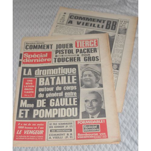 Pier Angeli 2p/ Pompidou Et Madame De Gaulle 1p/Brigitte Bardot 1p/ Eva Peron 1.5p/ L'enterree Vivante 2p/ Jean Claude Nallet 1p/ Septembre 1971 N° 133