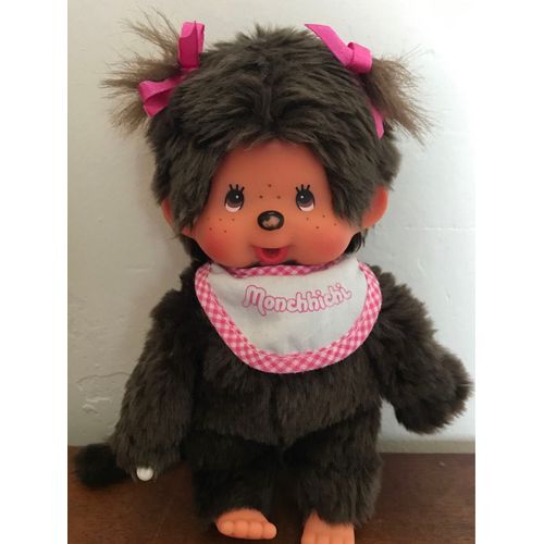 Peluche Monchhichi Fille Rose 18cm