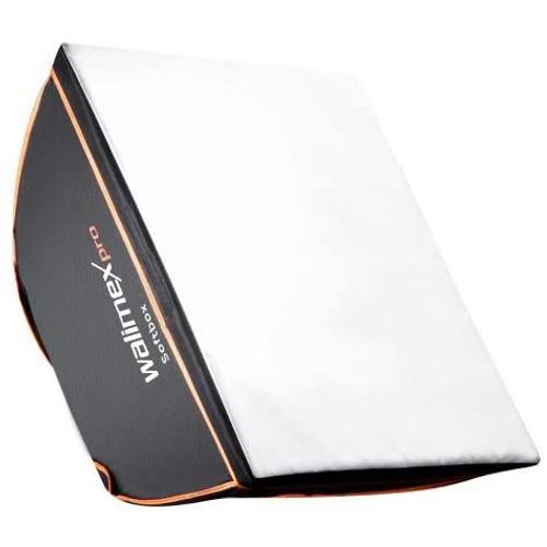 Walimex Pro Softbox Orange Line 60x60 - Accessoire pour appareil photo (1,15 kg, 345 mm, 600 mm, Noir, Blanc)