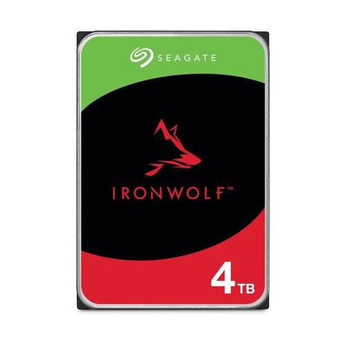 Seagate IronWolf ST4000VN006 - Disque dur - 4 To - interne - SATA 6Gb/s - 5400 tours/min - mémoire tampon : 256 Mo - avec 3 ans de Seagate Rescue Data Recovery