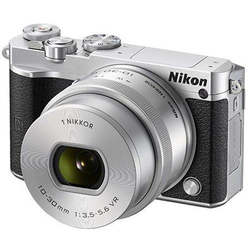 Hybride Nikon 1 J5 + 10-30 VR - 20mpx - Tactile- Nfc - Wifi - 20vps autofocus continu - vidéo 4K SILVER