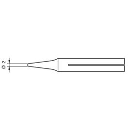 Pointe à souder R20D 2mm pour soudeur 65ST de JBC 0650903