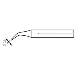 Pointe à souder C03D 0,5mm coudé pour soudeur 14ST JBC