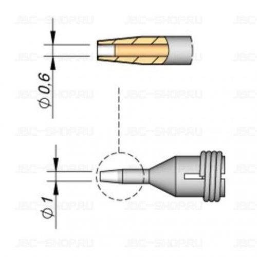 Pointe JBC Micro-fer à souder 0,6mm C360-001 JBC