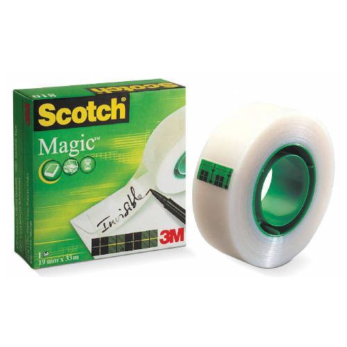 Lot de 12 rubans adhésifs 'invisible magic scotch'.