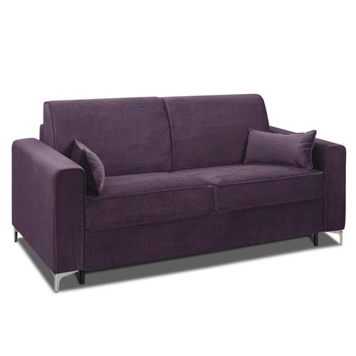 Canapé Convertible Express Jackson 120cm Comfort Bultex® 12cm Sommier Lattes Renatonisi Tweed Violet