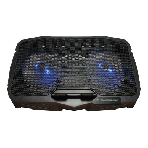 Base de refroidissement pour ordinateurs portables conceptronic 2 ventilateurs 125 mm jusqu'à 15,6