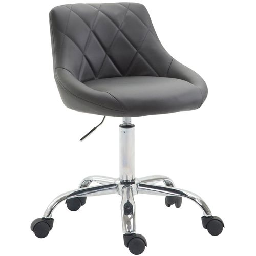 Tabouret De Travail Confortable Pour Cabinet Médical, Salon De Beauté En Cuir Synthétique Gris Pivotant Et Réglable Tabo10148