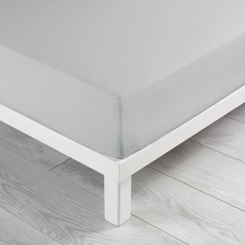 Drap Housse 140x190 Cm - Coton Bio - Gris Gris