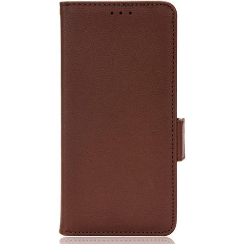 Coque Compatibles Xiaomi Mi 10t | 10t Pro, Pu Housse Pochette Antichoc Et Anti-Rayures Fonction Stand Rabat De Portefeuille Etui Coque. Brun