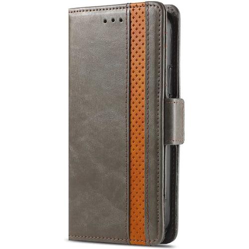 Coque Pour Oppo A16 / A16s / A54s, Pu Housse Pochette Antichoc Et Anti-Rayures Fonction Stand Rabat De Portefeuille Etui With Card Hold. Gris