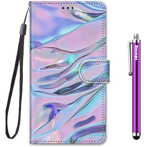 Idatog Coque Pour Samsung Galaxy A5 2016 / A510, Portefeuille Flip Clapet Case Support Pliable Cuir Pu Etui Cover Pattern Couleur Design Pour Bumper 360 Degres Incassable Antichoc (Liquide)