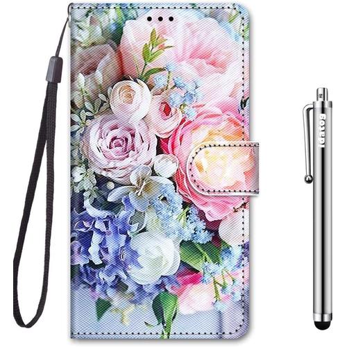 Idatog Coque Pour Samsung Galaxy A5 2016 / A510, Portefeuille Flip Clapet Case Support Pliable Cuir Pu Etui Cover Pattern Couleur Design Pour Bumper 360 Degres Incassable Antichoc (Fleur 3)