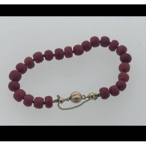 Collier Corail Naturel Or 18k Poids 19g
