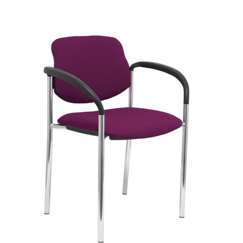 Chaise Fixe Villalgordo Bali Chromé Violet Avec Accoudoirs