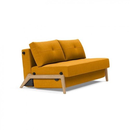 Innovation Living Canapé Design Cubed Wood 02 Convertible Lit 200*140 Cm Tissu Elegance Burned Curry
