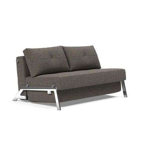 Innovation Living Canapé Design Cubed 02 Chrome Convertible 200*140 Cm Tissu Flashtex, Dark Grey