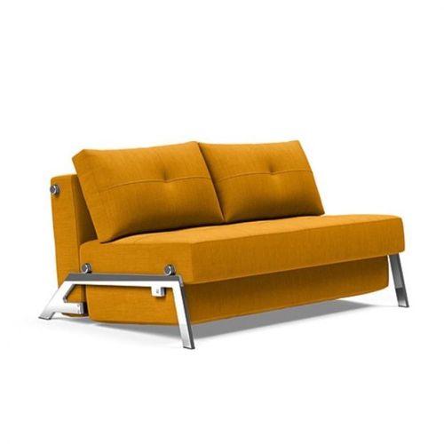 Innovation Living Canapé Design Cubed 02 Chrome Convertible 200*140 Cm Tissu Elegance Burned Curry