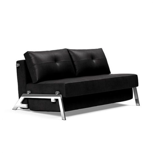 Innovation Living Canapé Design Cubed 02 Chrome Convertible 200*140 Cm Coloris Faunal Black