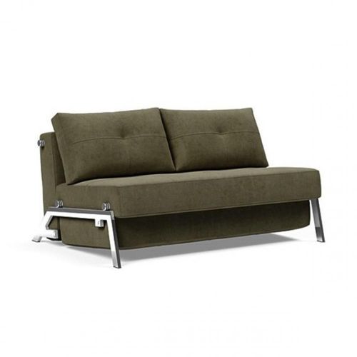 Innovation Living Canapé Design Cubed 02 Chrome Convertible 200*140 Cm Tissu Cordufine, Pine Green
