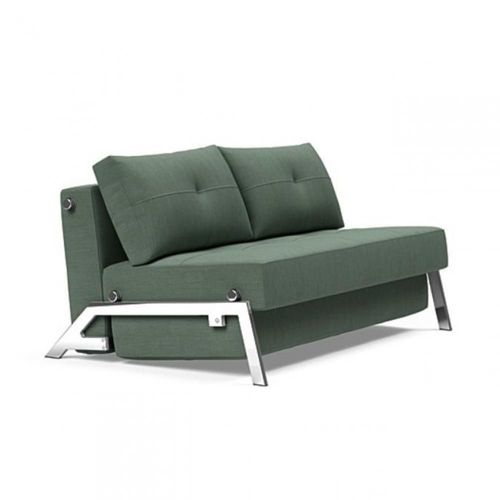 Innovation Living Canapé Design Cubed 02 Chrome Convertible 200*140 Cm Tissu Elegance Green