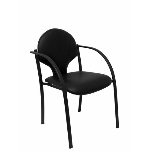 Pack 2 Chaises Hellin Châssis Noir Cuir Noir