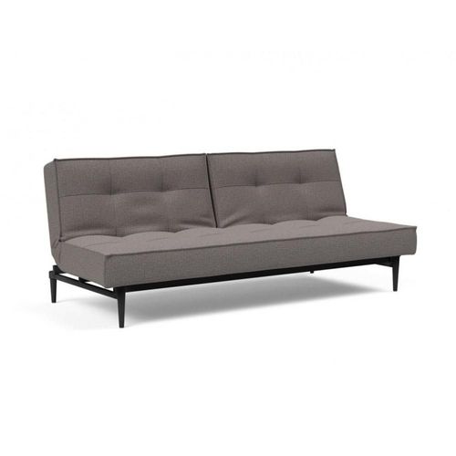 Innovation Living Canape Splitback Styletto Convertible Lit 115*210 Cm Pieds Chêne Noir Tissu Mixed Dance Grey