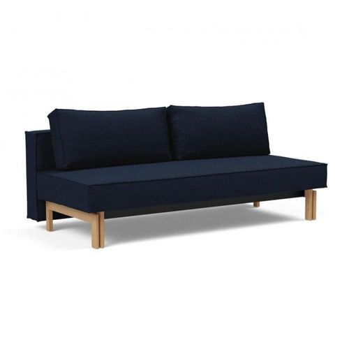 Innovation Living Canapé Design Sly Convertible Lit 140*200 Cm Pieds Bois Chêne, Tissu Mixed Dance Blue