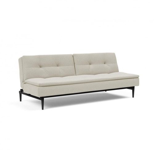 Canapé Design Dublexo Styletto Convertible Lit 115*210 Cm Pieds Chêne Noir Tissu Mixed Dance Natural