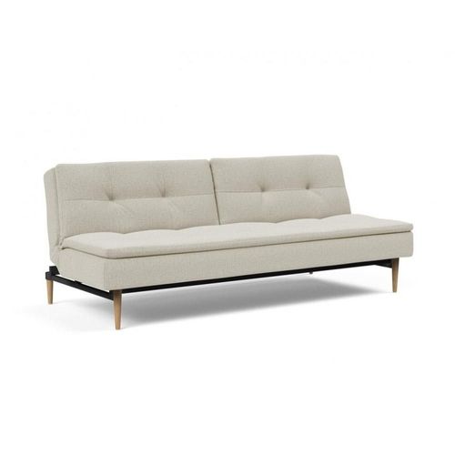 Canapé Design Dublexo Styletto Convertible Lit 115*210 Cm Pieds Chêne Naturel Tissu Mixed Dance Natural