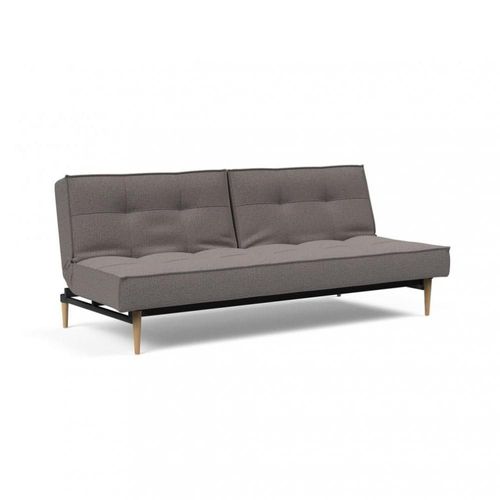 Innovation Living Canape Splitback Styletto Pieds Chêne Naturel Convertible Lit 115*210cmtissu Mixed Dance Grey
