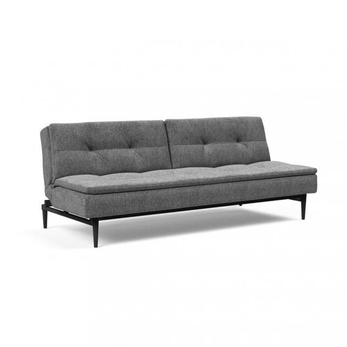 Canapé Design Dublexo Styletto Convertible Lit 115*210 Cm Pieds Chêne Noir Tissu Twist Charcoal