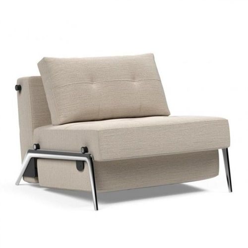 Innovation Living Fauteuil Design Cubed 02 Alu Convertible 200*90cm Tissu Gris Sable Blida