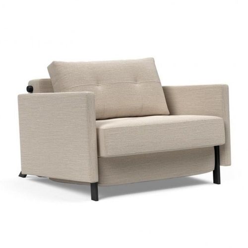 Innovation Living Fauteuil Design Sofabed Cubed 02 Arms Blida Sand Grey Convertible Lit 200*90cm